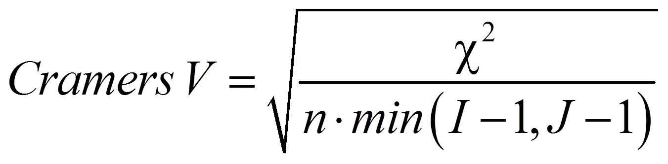 Cramers V Berechnung